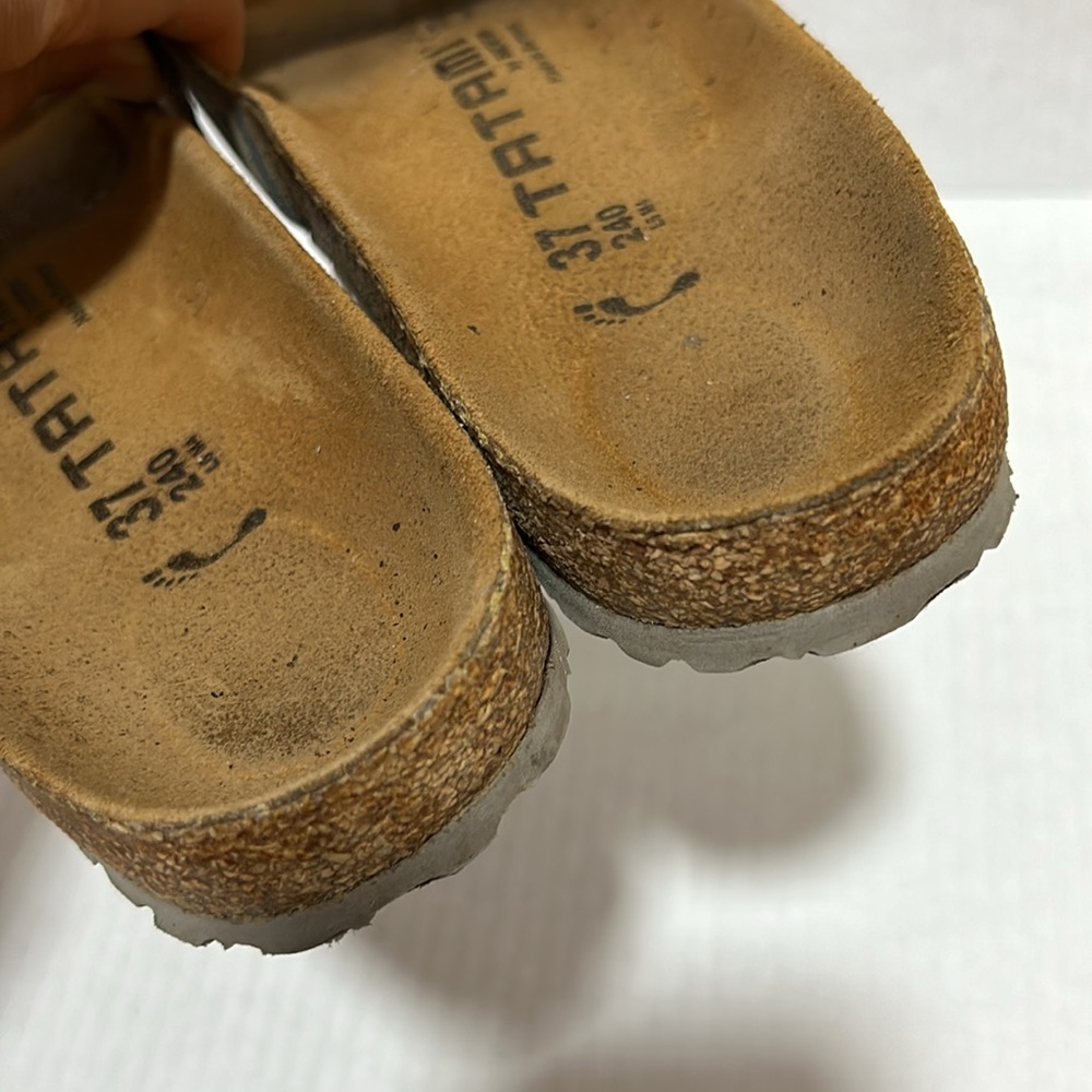 Birkenstock Tatami Madrid Taupe Leather Sandals Womens Size EU 37 US 6 - Picture 8 of 9